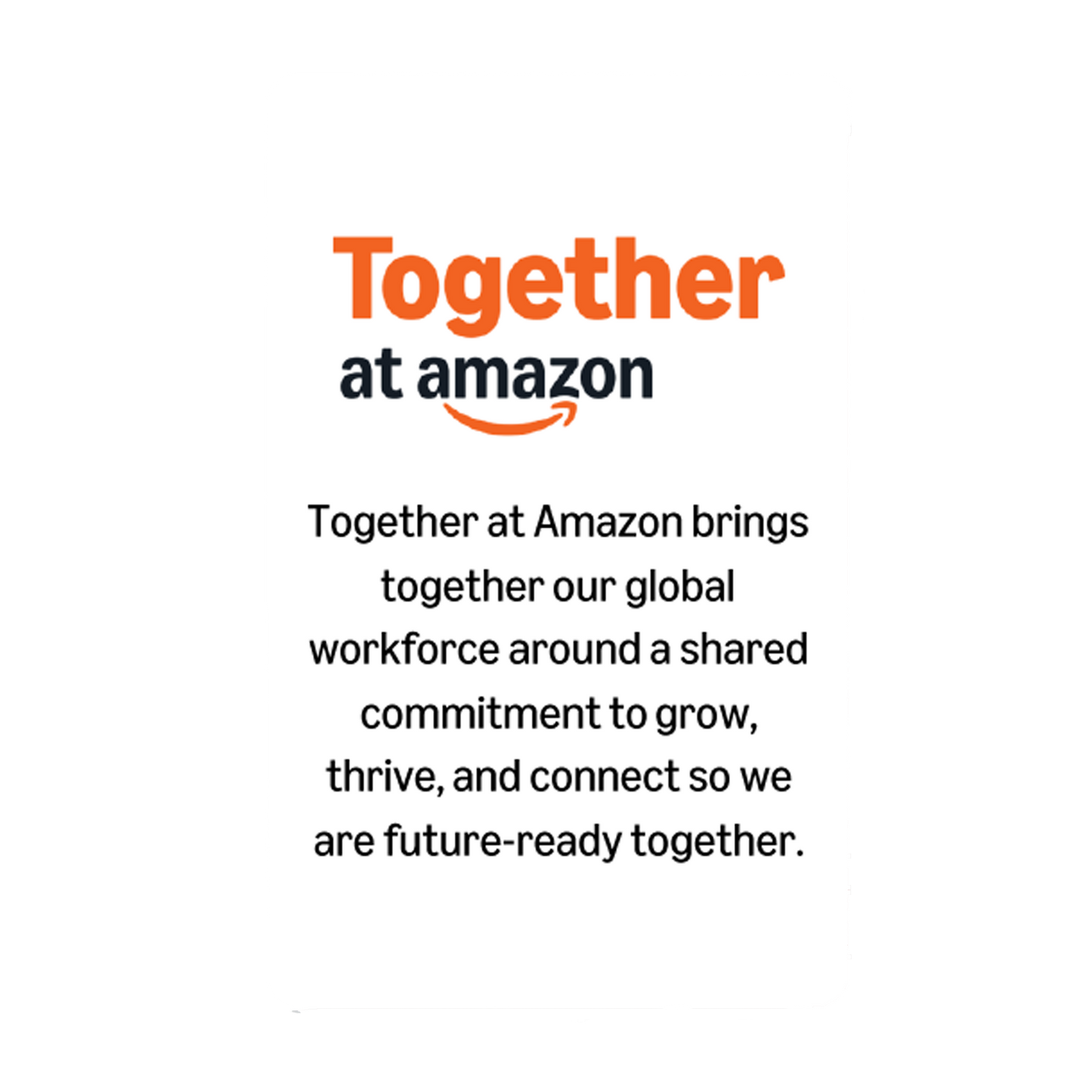 Together at Amazon Badge Option 1 - No Borders