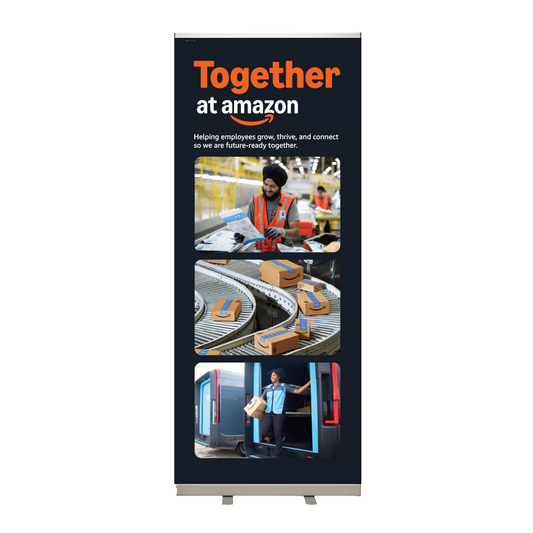 Together at Amazon Roll-Up Banner Option 6 - WW Operations Conveyor Belt
